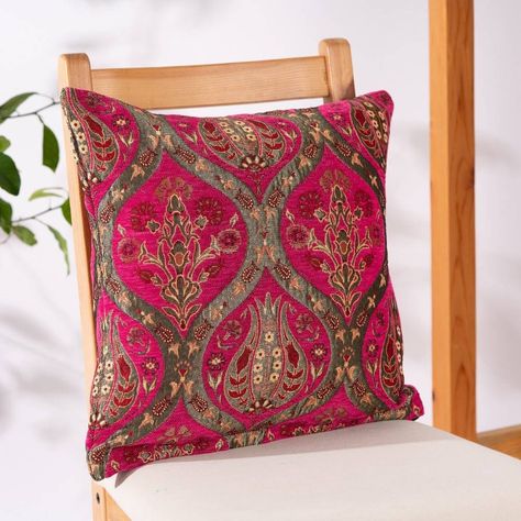 "Oriental Turkish pillow." Wedding Cushion, Colorful Pillow, Cushion Ideas, Kilim Pattern, Chenille Pillow, Moroccan Pillow, Unique Pillow, Farmhouse Pillow, Mudcloth Pillow