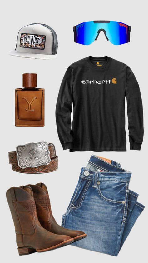 #menswesternfashion Country Guy Outfits, Country Boy Outfits, Cute Western Outfits, Dark Skin Boys, Cute Country Outfits, Country Boy, Cowboy Outfits, Men Fits, Country Outfits