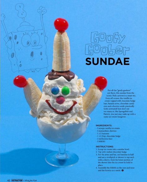 Food From Spongebob, Spongebob Birthday Episode, Spongebob Sundae, Spongebob Birthday Party 25 Cake, Spongebob Squarepants Party Ideas, Spongebob Themed Snacks, 25 Birthday Ideas Spongebob, Spongebob Snacks Parties Food, Spongebob Birthday Food Ideas