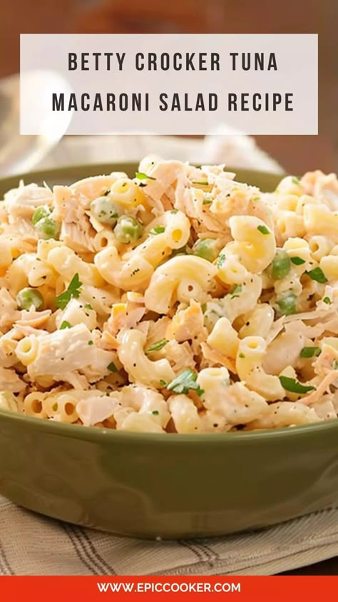 Betty Crocker Tuna Macaroni Salad Recipe – Epic Cooker Tuna Macaroni Salad Recipe Easy, Mac And Tuna Salad Recipe, Macaroni Salad With Tuna, Tuna Macaroni Salad Recipe, Best Tuna Macaroni Salad, Tuna Mac Salad, Cold Tuna Macaroni Salad Recipes, Tuna Macaroni Salad Cold, Tuna Fish Macaroni Salad Recipe