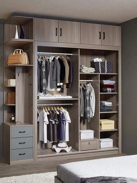 2 Door Wardrobe Interior Layout, Almirah Designs Bedrooms Wardrobes, Room Almirah Designs, Wardrobe Inside Design, Wardrobe Design Bedroom Modern, Wardrobe Internal Design, Wooden Cupboard Design, Modern Wardrobe Design, Wooden Wardrobe Design