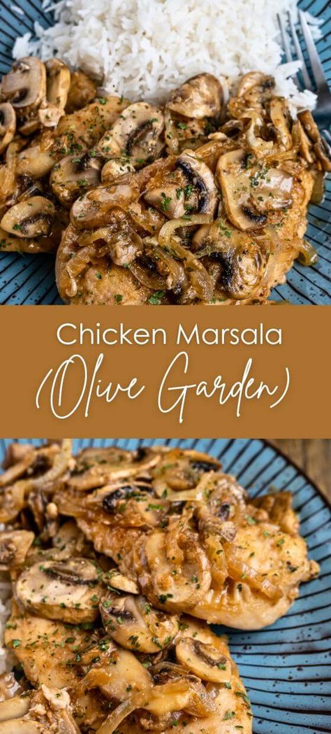 Chicken Marsala (Olive Garden) Stuffed Chicken Marsala Olive Garden, Chicken Marsella, Baked Chicken Marsala, Chicken Marsala Casserole, Chicken Marsala Pasta, Crockpot Favorites, Coffee Dye, Chicken Scallopini, Chicken Marsala Recipe