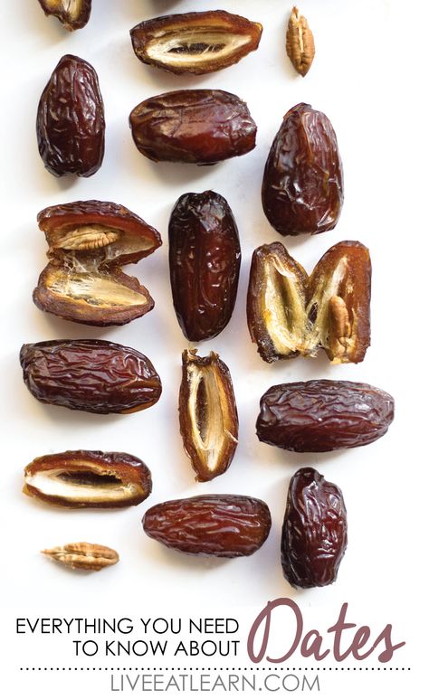 Did you know dates only have 30% moisture content, making them a naturally dehydrated fruit? Here is everything you need to know about Medjool Dates (and beyond)! // Live Eat Learn Dates Fruit Aesthetic, Dates Aesthetic Fruit, Dates Fruit Photography, Date Fruit Photography, Dates Photography, Dates Fruit, Medjool Dates Benefits, Date Recipes Medjool, Medjool Date Recipes