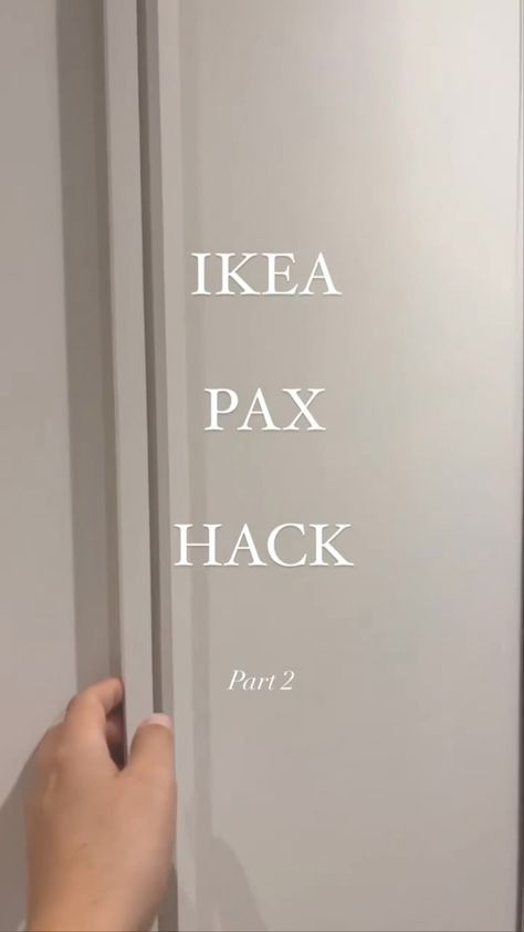 IKEA Hacks & Ideas | Inspiration | Gadgets | Houseware & more | @home_with_the_buckinghams made a built-in wardrobe with IKEA PAX. And here is their step-by step plan to inspire and give some help for... | Instagram Ikea Pax Doors Sliding, Ikea Pax Handle, Ikea Sliding Wardrobe, Ikea Pax 50 Cm, Sliding Wardrobe Doors Ikea, Ikea Forsand Door, Ikea Pax Sliding Door Hack, Ikea Pax Closet Sliding Doors, Ikea Wardrobe Sliding Doors