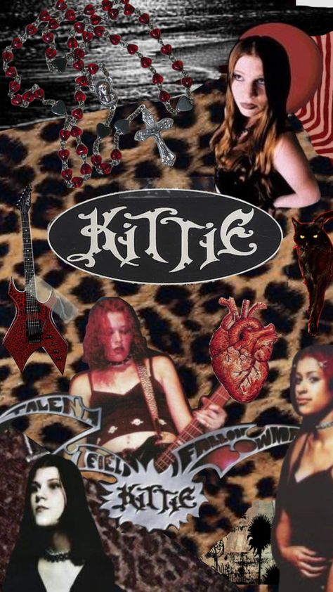 Kittie Band Logo, Kittie Wallpaper Band, Kittie Band Poster, Kittie Band, Sleepy Girl, Music Poster Design, Band Wallpapers, System Of A Down, Riot Grrrl