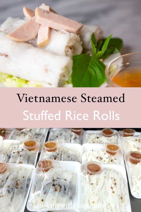 Vietnamese Dessert Recipe, Banh Cuon Recipe, Nuoc Mam Recipe, Vietnamese Dinner, Steamed Rice Rolls, Vietnamese Recipes Chicken, Vietnamese Coffee Recipe, Vietnamese Spring Rolls Recipe, Banh Cuon