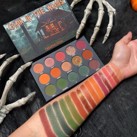 You attend summer camp in hopes of having the best time of your life, only to find out that the once-idyllic camp is now cursed by a sinister past. Young counselors are gradually picked off one by one by a masked killer...will you be next? This halloween makeup palette includes the perfect eyeshadow shades for the all seasons. 15 total shades - 10 mattes, 3 shimmers, and 2 pressed glitters. Halloween Eyeshadow, Perfect Eyeshadow, Foundation Swatches, Eye Tricks, Makeup News, Horror Makeup, Beauty Make-up, Beautiful Eye Makeup, Magical Jewelry