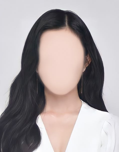 Title says it all Girl Idol No Face 2x2, Korean School Id Picture Template, School Id Pictures Template, Kpop School Picture, Faceless Girl Aesthetic Night, Hair For Editing, Formal Id Picture Template, Formal Attire Women Id Picture Template, 2x2 Id Picture Template