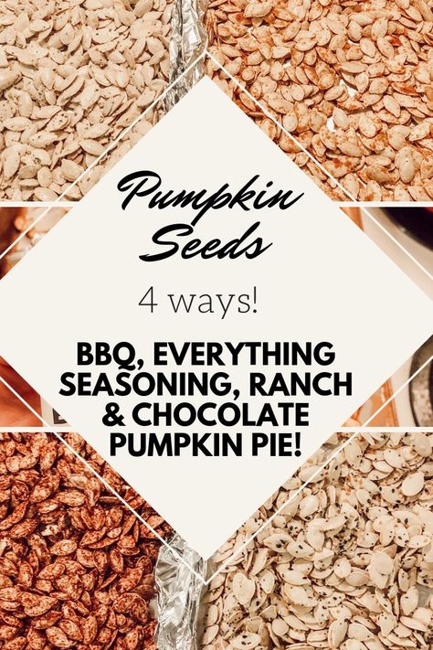 Bbq Pumpkin Seeds Recipe, Pumpkin Seed Seasoning Recipes, Bbq Pumpkin Seeds, Pumpkins Seeds Recipes, Pumpkin Seeds Flavors, Pumpkin Seed Flavors, Pumpkin Seed Flavor Ideas, How To Roast Pumpkin Seeds, Make Pumpkin Seeds