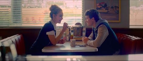 Diner Scene, Driver Film, Diner Aesthetic, Edgar Wright, Ansel Elgort, Baby Driver, Career Inspiration, Movie Shots, Film Grab