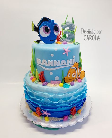 Nemo Birthday Party Cake, Finding Nemo Cakes, Finding Nemo First Birthday Cake, Finding Nemo Cake Ideas, Nemo Cake Ideas, Finding Dory Birthday Party Ideas, Nemo Decorations, Finding Nemo First Birthday, Finding Nemo Birthday Party Ideas