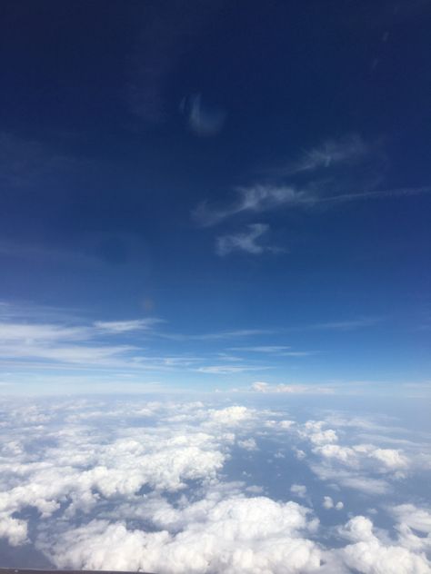 A beautiful blue sky from above the clouds Clouds From Above, Sky Above Clouds, Beautiful Blue Sky, Above The Clouds, Sky And Clouds, The Clouds, Beautiful Blue, Blue Sky, Flight