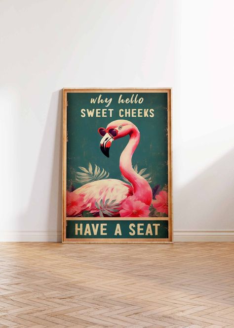 Hello Sweet Cheeks Print Funny Poster Bathroom Art Print Funny Flamingo Print Flamingo Poster Gift Pink Flamingo Wall Art Sizes A2 A3 A4 - Etsy UK Flamingo Artwork, Flamingo Wall Art, Funny Bathroom Art, Funny Flamingo, Hello Sweet Cheeks, Hello Sweetie, Flamingo Decor, Sweet Cheeks, Funny Posters