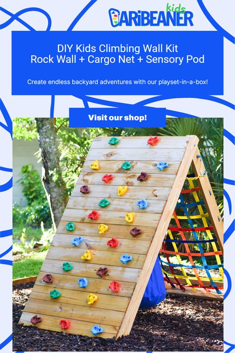 Portable Climbing Wall, Playground Climbing Wall, Diy Rock Wall Outdoor, Diy Kids Climbing Wall Outdoor, Diy Adventure Playground, Diy Outdoor Rock Climbing Wall, Climbing Rock Wall, Diy Climbing Wall Outdoor, Kids Climbing Wall Outdoor