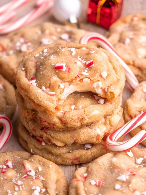 White Chocolate Peppermint Cheesecake Cookies - In Bloom Bakery Chocolate Peppermint Cupcakes, Pumpkin Cheesecake Cookies, In Bloom Bakery, Bloom Bakery, Hello Holidays, Best White Chocolate, Chocolate Thumbprint Cookies, White Chocolate Brownies, Peppermint Recipes