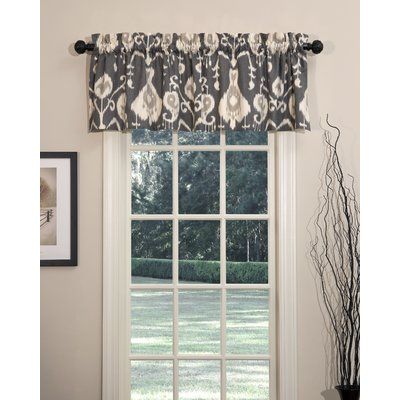 Red Barrel Studio Takiara Tailored 72" Window Valance Balloon Valance, Agreeable Gray, Tall Windows, Tier Curtains, Modern Window, Modern Color Palette, Ikat Design, Valance Window Treatments, Window Bed