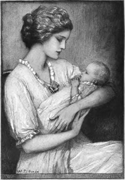 "Mother And The Baby" From a drawing by W. T. Benda. Wt Benda, Mom Holding Baby, Project Gutenberg, Baby Illustration, Baby Painting, Baby Drawing, Fine Art Drawing, Holding Baby, Pose Reference Photo