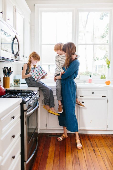 MAMA OF TWO, GRAY BENKO, INVITES US INTO HER HAPPY SOUTHERN HOME Gray Benko, Rainbow Sneakers, Mother Of Two, Cuffed Denim Shorts, Interior D, Open Front Sweater, Knit Jumpsuit, Southern Home, Happy Home