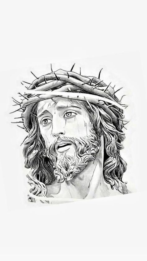 Jesus Christ Tattoo Designs, Jesus Tattoo On Arm, Jesus Sketch, Jesus Drawing, Christus Tattoo, Jesus Christ Tattoo, Jesus Tattoo Design, Jesus Art Drawing, American Traditional Tattoo Ideas