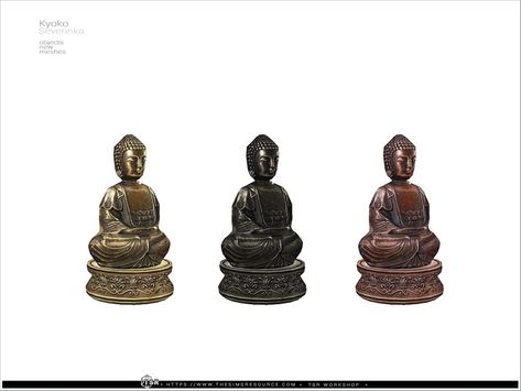 Sims 4 Buddhist Cc, Sims 4 Buddha Cc, Sims 4 Cc Statue, Cc Clutter, Marshall Guitar, Buddhist Tattoo, Sims 4 Clutter, Buddhist Altar, Meditation Decor