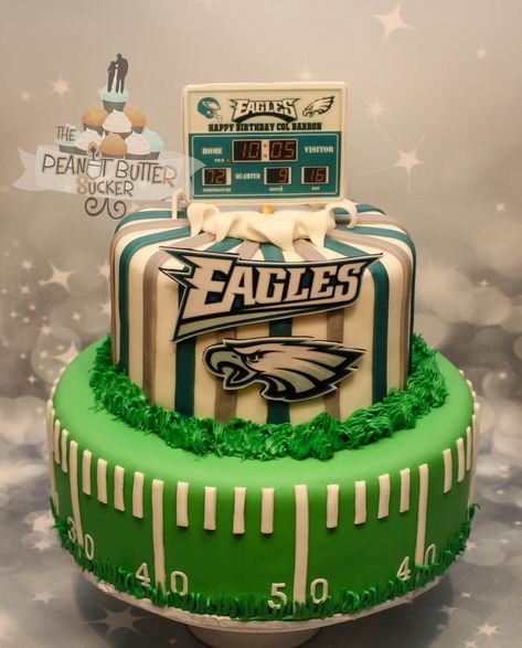 21+ Inspired Image of Eagles Birthday Cake Eagles Birthday Cake Eagles Football 2 Tier Cake Eagles Nfl Superbowl  #DiyBirthdayCake Eagles Birthday Cake, Eagles Football Cake, Philadelphia Eagles Cake, Football Grooms Cake, Superbowl Cake, Sports Themed Cakes, Football Birthday Cake, Nfl Superbowl, Diy Birthday Cake