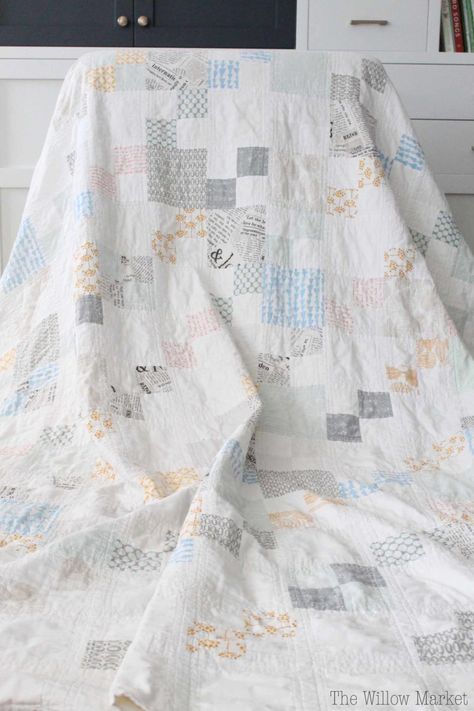 Neutral Colored Quilt, Monochromatic Quilt, Neutral Baby Quilt, Low Volume Quilt, Hand Quilting Patterns, Neutral Quilt, Quilting Blogs, Farmhouse Quilts, Start Quilting