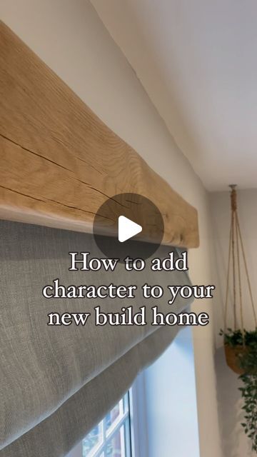 Giving New Build Home Character, Beam Above Window, Faux Wooden Beams, Oak Windows, Add Character To Your Home, Faux Beams, Corner Window, Oak Kitchen, Shaker Kitchen