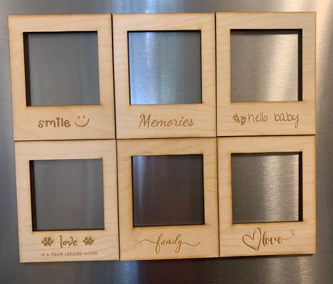 Fridge Magnets Ideas Creative Mdf, Diy Fridge Magnets Photo, Polaroid Magnets, Bookmark Quotes, Picture Frame Fridge Magnets, Wood Fridge Magnets, Hand Painted Bags Handbags, Magnet Frame, Picture Magnets