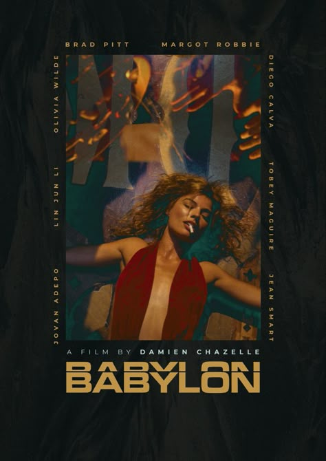 Surreal Movie Poster, Babylon Movie Aesthetic, Babylon Poster, Babylon Movie, Damien Chazelle, Film Posters Art, Iconic Movie Posters, Best Movie Posters, Film Poster Design