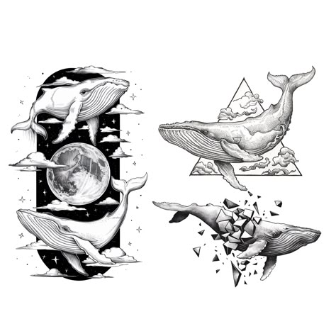 Dive into the mystical depths of the sea with our whale tattoo designs. You will receive 64 sketches (1 archive) Whale Tattoo Ideas, Sea Animal Tattoos, Whale Tattoo Design, Orca Whale Tattoo, Tattoo Whale, Whale Sketch, Tattoo Sea, Whale Tattoo, Whale Drawing