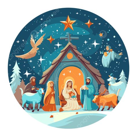 Religious Christmas Crafts, Christmas Jello, Christmas Jello Shots, Nativity Art, Jesus Graphic, Sticker Clipart, Jesus Cartoon, Christmas Homescreen, Christmas Decorations For Kids