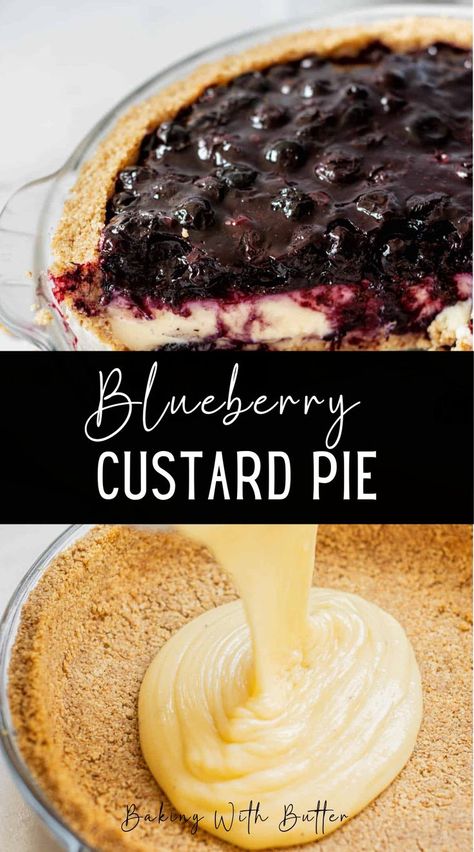 Blueberry Cake Filling Recipe, Blueberry Pie Filling Recipes, Blueberry Custard Pie, Blueberry Tart Recipe, Blueberry Custard, Blueberry Cake Filling, Easy Blueberry Pie, Blueberry Pudding, Fresh Blueberry Pie