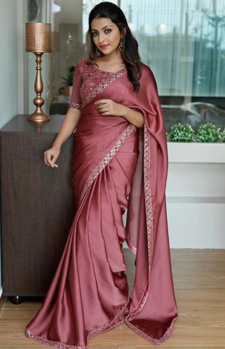 Satin Saree Party Wear, Dressing Design Ideas, Dressing Design, Saree Wearing Styles, Sarees For Girls, Girls Party Wear, Fancy Sarees Party Wear, Indian Saree Blouses Designs, Indian Fashion Saree