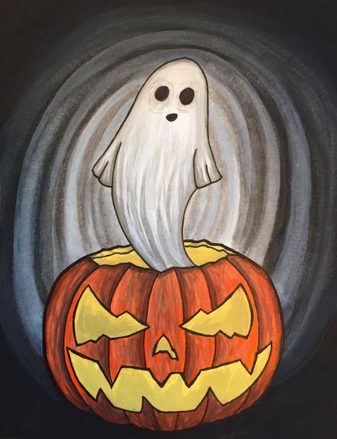 Spooky Canvas Painting Ideas Easy, Arte Hippy, Cute Halloween Drawings, Halloween Canvas Paintings, Halloween Canvas Art, Fall Canvas Painting, Halloween Artwork, Halloween Painting, Halloween Drawings