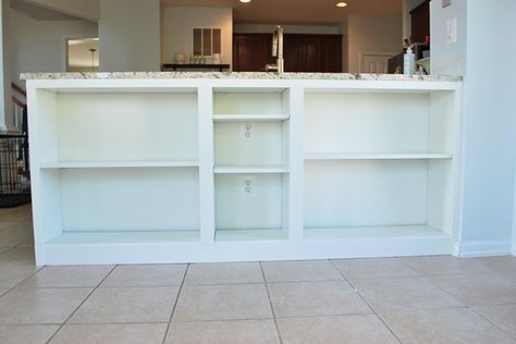 make the best use of the space under your counter with diy shelves, countertops, how to, kitchen cabinets, organizing, shelving ideas, storage ideas Cabinet Organization Diy, Kitchen Bookshelf, Diy Kitchen Shelves, Ikea Storage Cabinets, Kitchen Island Storage, Island Storage, Billy Bookcases, Bookcase Diy, Kitchen Design Diy