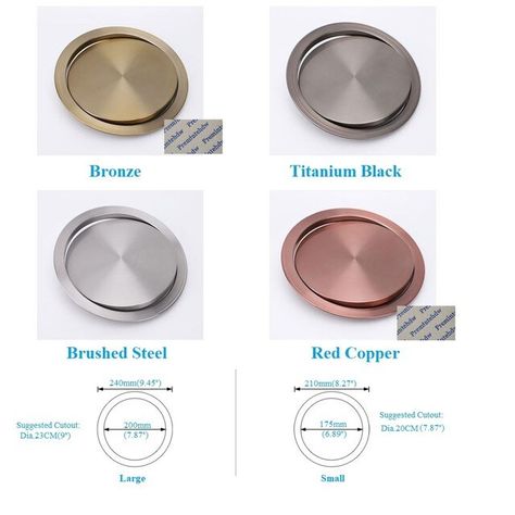 Stainless Steel Flush Flip-top Swing Cover Lid Trash Waste Chute Kitchen Bath Countertop Grommet Bronze Red Gold Titanium Black _ - AliExpress Mobile Bath Top, Kitchen Waste Bin, Stainless Steel Countertop, Steel Countertop, Stainless Steel Countertops, Kitchen Waste, Trash Bins, Brushed Steel, House 2