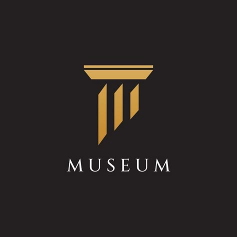 Museums, museum columns, museum lines, museum pillar logos. Museums with minimalist and modern concepts. Logos can be used for companies, museums and businesses. Pillar Branding, Dove Logo Design, Pillar Logo, Art Gallery Logo, Rebranding Logo, Desain Ux, Gallery Logo, Creative Logo Design Art, Mp Logo