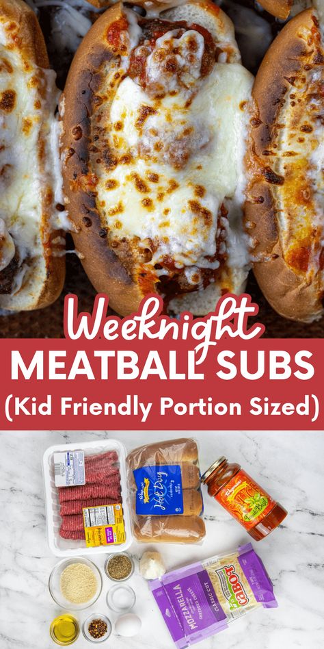 These Easy Meatball Subs are the ultimate comfort food scaled down to a healthy proportion size. I give you the option of making homemade meatballs or using frozen meatballs for your meatball sandwiches. Homemade meatball sandwich recipe is great for kids and families.