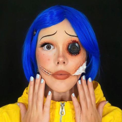 #halloween #makeup #home #handmade #hairstyles #natural #nailart #photography #fashion @pattibokowski Coraline Makeup, Brown Liquid Eyeliner, Halloween Makeup Clown, Home Handmade, Cosplay Diy, Sfx Makeup, Liquid Liner, Eye Pencil, Nyx Cosmetics