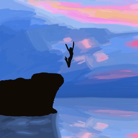 Cliff Jumping, Sketch A Day, More Fun, Canning, Drawings, Art