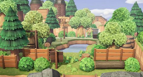 Woodland Animal Crossing Island, Acnh Trees Layout, Acnh Natural Entrance, Acnh Simple, Cozy Grove, Cozy Gaming, Ac New Leaf, Animal Crossing Memes, Animal Crossing Guide