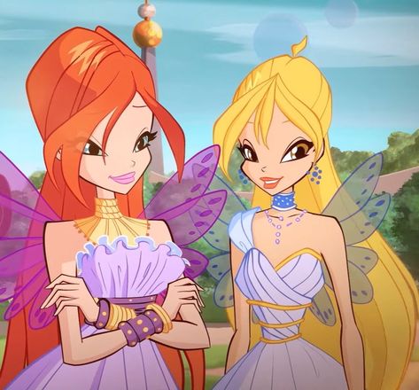 Winx Club Stella And Bloom Winx Club, Bloom And Stella Winx Club, Bloom And Stella, Winx Club Stella, Bloom Stella, Winx Bloom, Klub Winx, Bloom Winx Club, Disney Princess Drawings