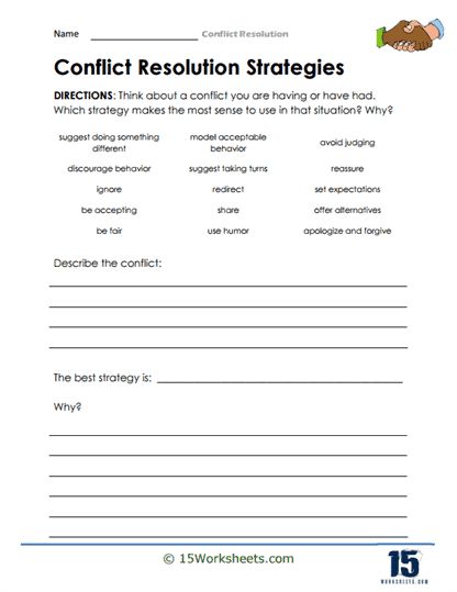 Sibling Conflict Worksheets, Conflict Resolution Scenarios, Conflict Scenarios, Family Therapy Interventions, Relationship Conflict Resolution, Conflict Resolution Activities, Conflict Resolution Worksheet, Therapy Questions, Problem Solving Worksheet