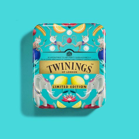 Twinings Limited Edition • Smith Lumen Twinings Tea, Amazon Forest, Heart Brand, Tea Bag Holder, Colorful Plants, Tea Rituals, Tin Boxes, British Artist, Design Thinking