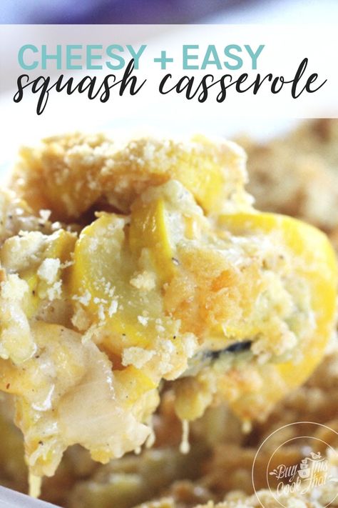 This easy recipe for squash casserole is a great way to use up all that summer yellow squash. Plus, it is a delicious side dish that goes with just about everything. #squash #squashcasserole Cheesy Squash Casserole, Healthy Southern Recipes, Easy Squash Casserole, Cheesy Squash, Southern Recipes Desserts, Squash Casserole Recipes, Southern Desserts, Cheesy Casserole, Appetizers Easy Finger Food