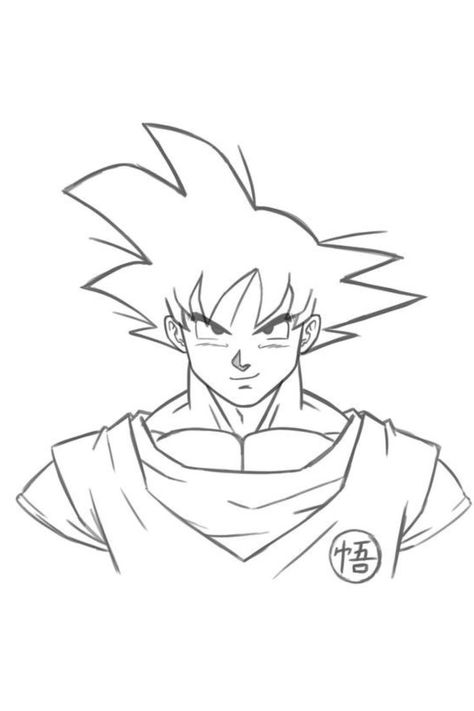 Drawing Of Goku Drawing Of Goku, How To Draw Goku, Christmas Drawings For Kids, Draw Goku, Easy Fish Drawing, Easy Christmas Drawings, Very Easy Drawing, Goku Drawing, Cool Drawing