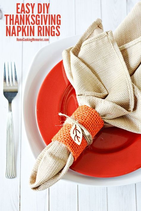 Thanksgiving Napkin Rings Diy Fall, Diy Napkin Rings Thanksgiving, Fall Napkin Rings, Turkey Napkin Rings, Rings Craft, Diy Napkin Rings, Rings Tutorial, Thanksgiving Videos, Wooden Leaves