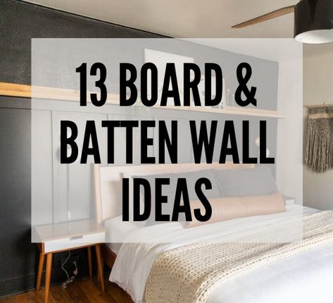 Board And Batten Wall Ideas, Batten Wall Ideas, Board Batten Wall, Batten Walls, Concrete Creations, Batten Wall, Feature Wall Bedroom, Board Batten, Room Accent Wall