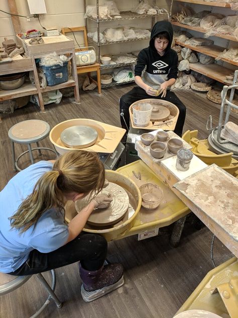 Pottery Studio — The Stonington Community Center Community Pottery Studio, Pottery Classroom, Pottery Studio Aesthetic, Workshop Pottery, Pottery Training, Pottery Business, Houses Exterior, Bowling Green State University, Art Shed