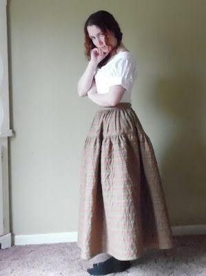 Romantic History: Mid 19th Century Quilted Petticoat Romanticism Fashion, Quilted Petticoat, 18th Century Stays, 1700 Fashion, History Bounding, Find Style, Historic Fashion, 19th Century Style, Clothes Making